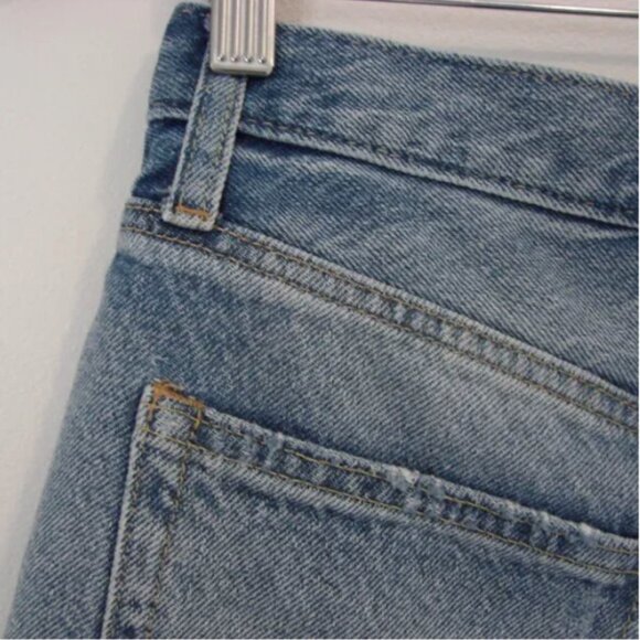 Free People We The Free Denim Shorts Distressed High Waist Button Fly Raw Hem 26 - Picture 11 of 11